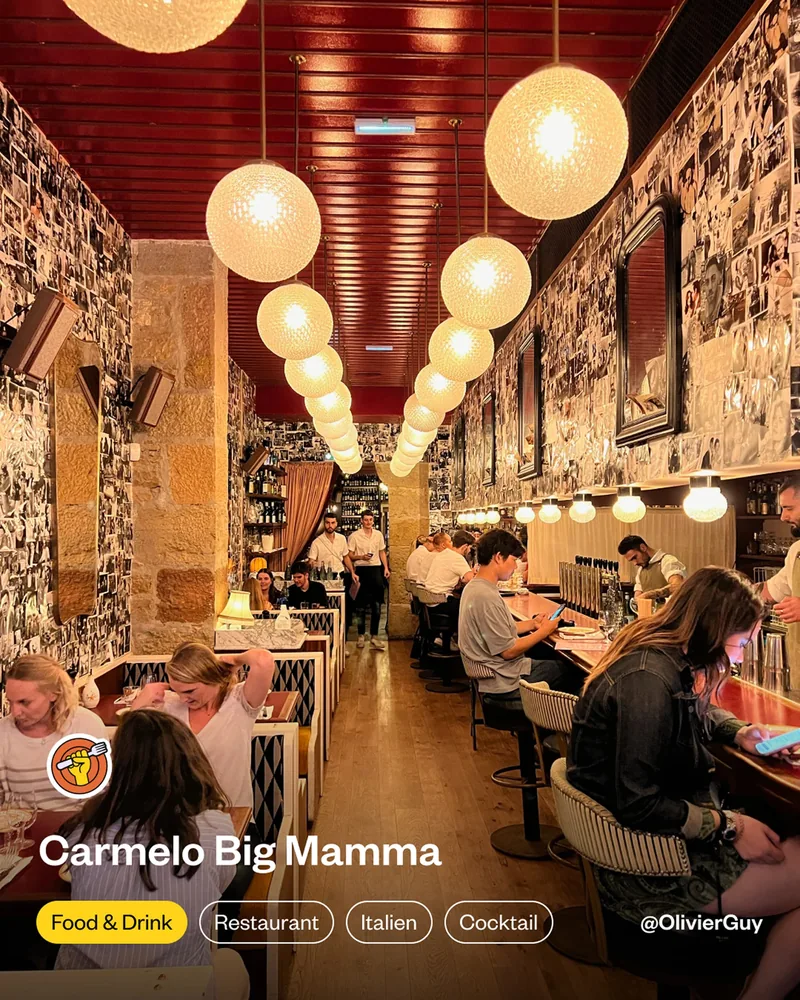 Post Instagram : Carmelo Big Mamma, une découverte Food & Drink