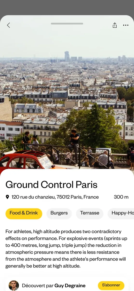 Fiche d’un lieu : Ground Control Paris